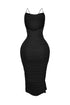 Alyssa Mesh Ruched Midi Dress