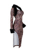 Jennifer Leopard Midi Dress With Bolero SET
