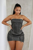 Robyn Faux Leather Low Rise Micro Skirt