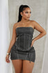 Robyn Faux Leather Tube Top