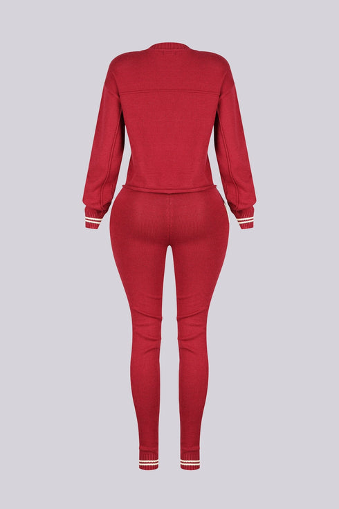 Zarah Knit 06 Graphic Top & Leggings SET