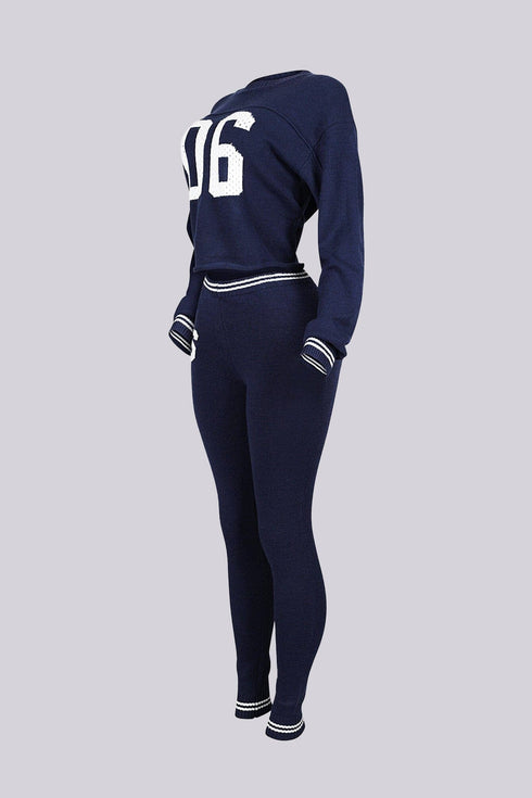 Zarah Knit 06 Graphic Top & Leggings SET