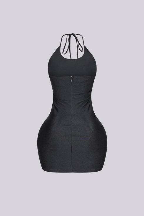 Lumina Prism Rhinestone Mini Dress