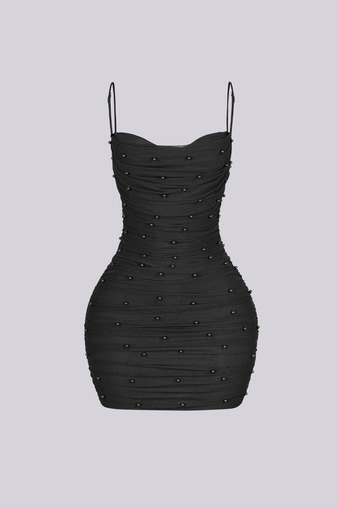 Celebrate Pearl Mesh Mini Dress