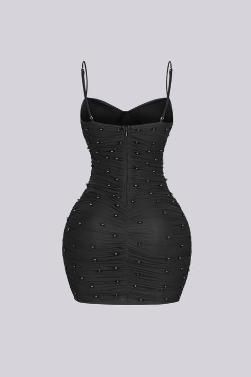 Celebrate Pearl Mesh Mini Dress