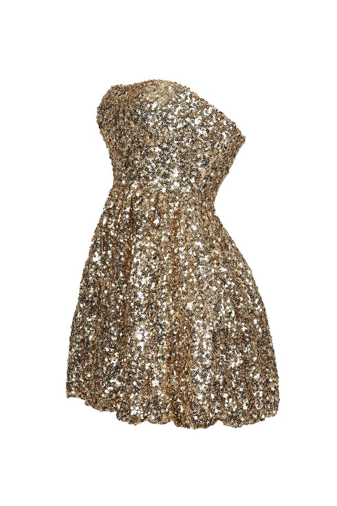 Amanda Sequin Bubble Tube Mini Dress