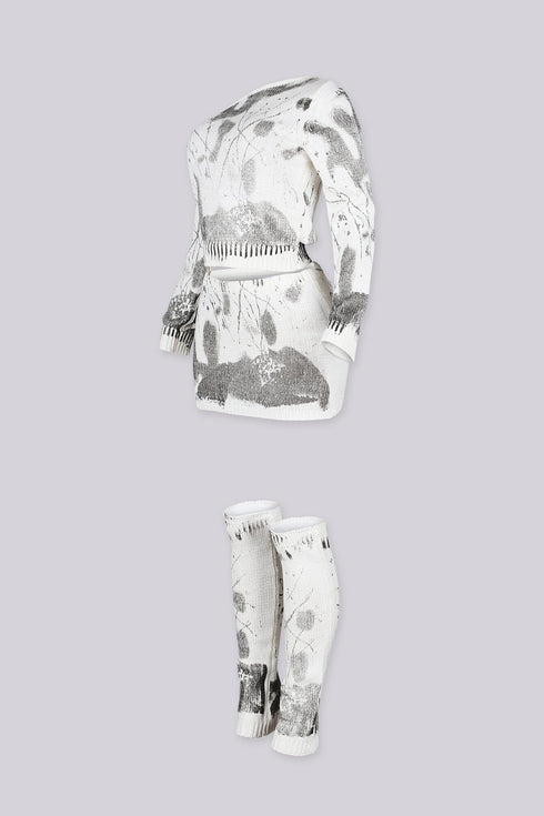 Hush Cozy Top & Skirt Leg Warmers SET