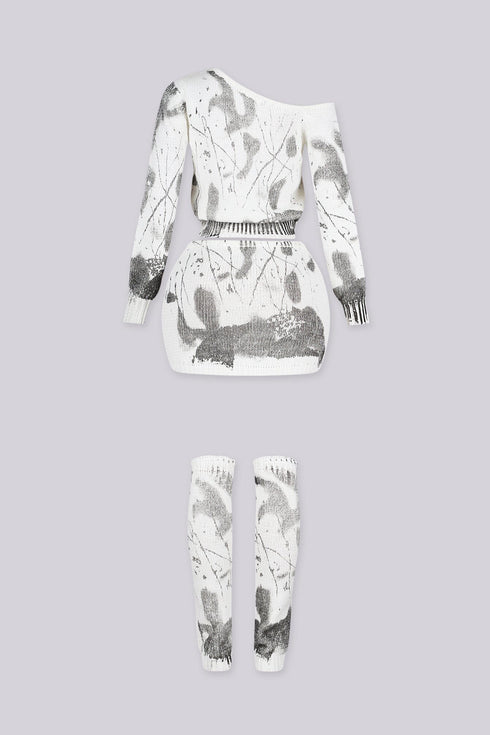 Hush Cozy Top & Skirt Leg Warmers SET