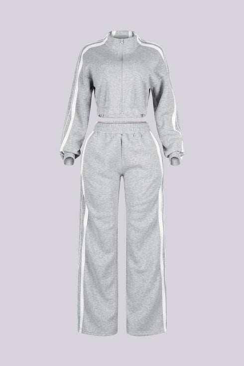 Chill Motion Striped Jacket & Pants SET