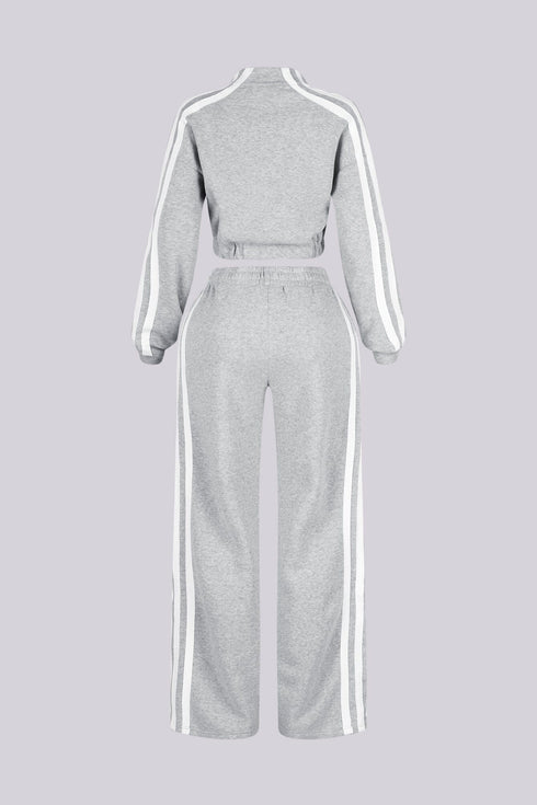 Chill Motion Striped Jacket & Pants SET