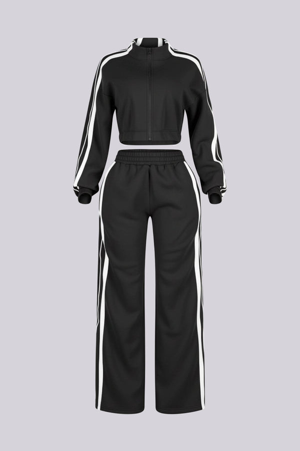 Chill Motion Striped Jacket & Pants SET