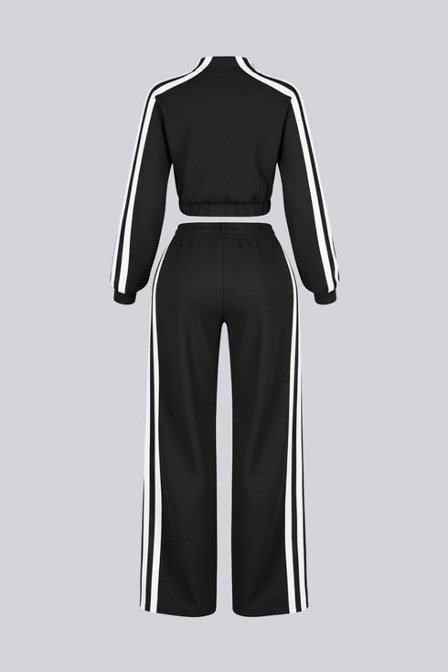 Chill Motion Striped Jacket & Pants SET