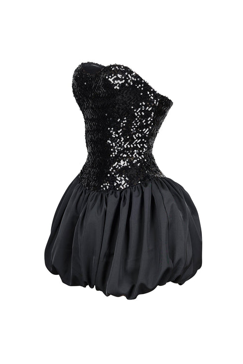 Tayler Tube Sequin Bubble Mini Dress