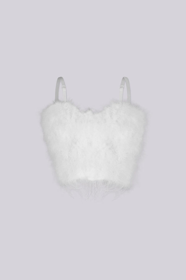 Flattering Faux Fur Bustier Top