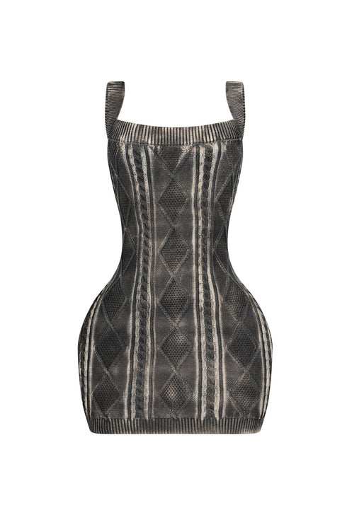Sammy Cable Knit Airbrushed Mini Dress
