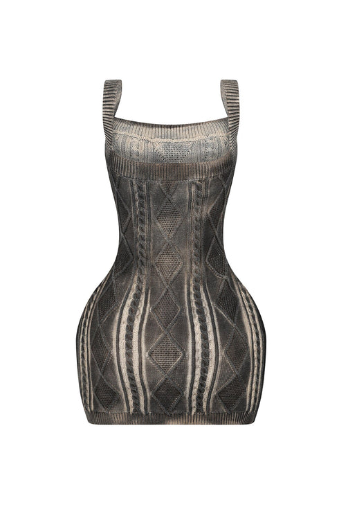 Sammy Cable Knit Airbrushed Mini Dress