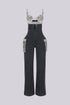 Varon Crystal Bra Denim Jumpsuit