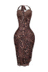 Karter Mesh Leopard Ruffle Maxi Dress
