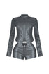 Dominance Duo PU Jacket & Shorts SET