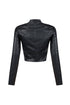 Alina Faux Leather Button Jacket