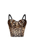 Andie Satin Leopard Bustier Corset Top