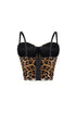 Andie Satin Leopard Bustier Corset Top