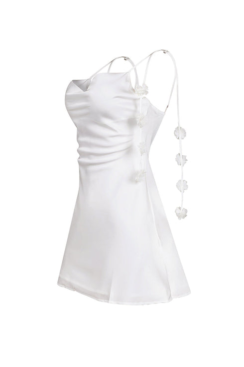 Fernanda Satin Floral String Mini Dress