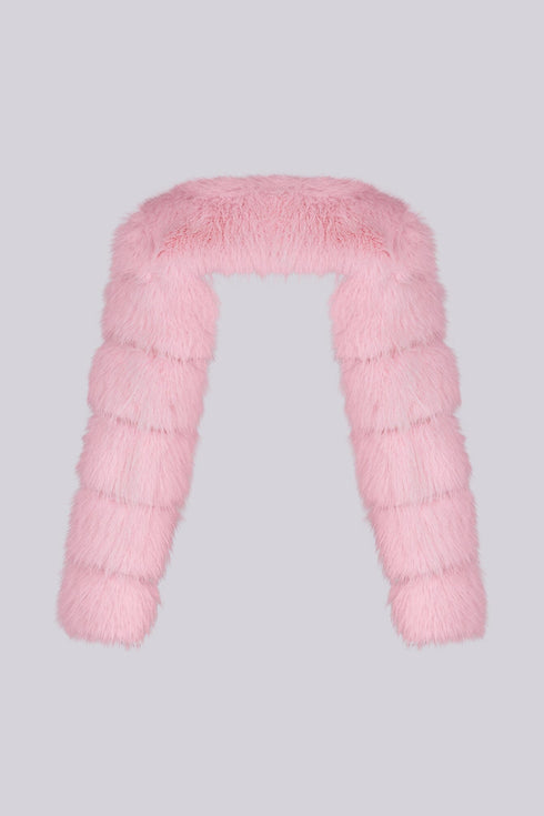 Polar Halo Faux Fur Bolero Jacket