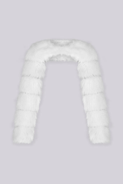 Polar Halo Faux Fur Bolero Jacket