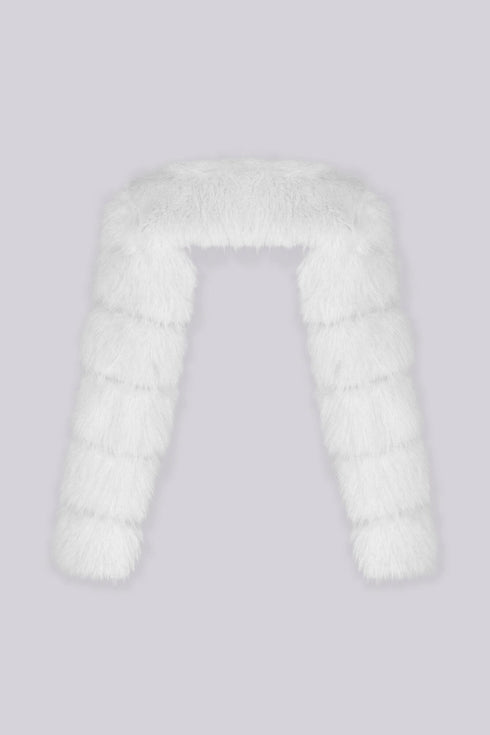 Polar Halo Faux Fur Bolero Jacket