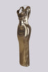Foil Fantasy Drape Maxi Dress