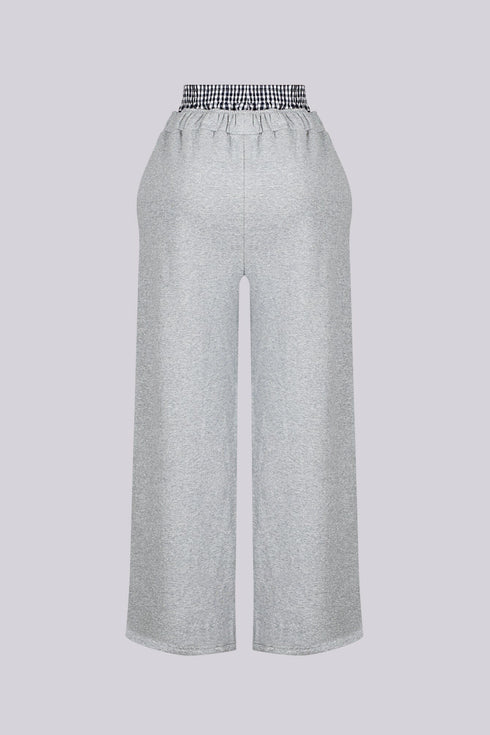 Gingham Boxer Trim Sweatpants