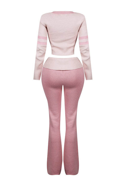 Elana Knit Graphic Top & Pants SET