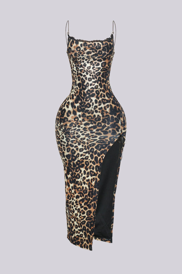 On The Wild Side Rhinestone Midi Dress