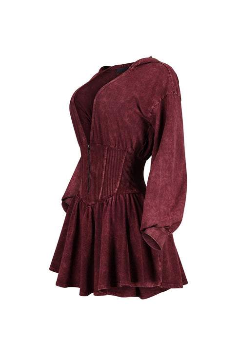 Marlowe Mineral Washed Corset Mini Dress