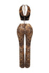 Katherine Mesh Leopard Top & Pants SET
