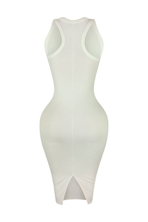 Love Birds Ribbed Rhinestone Basic Dress