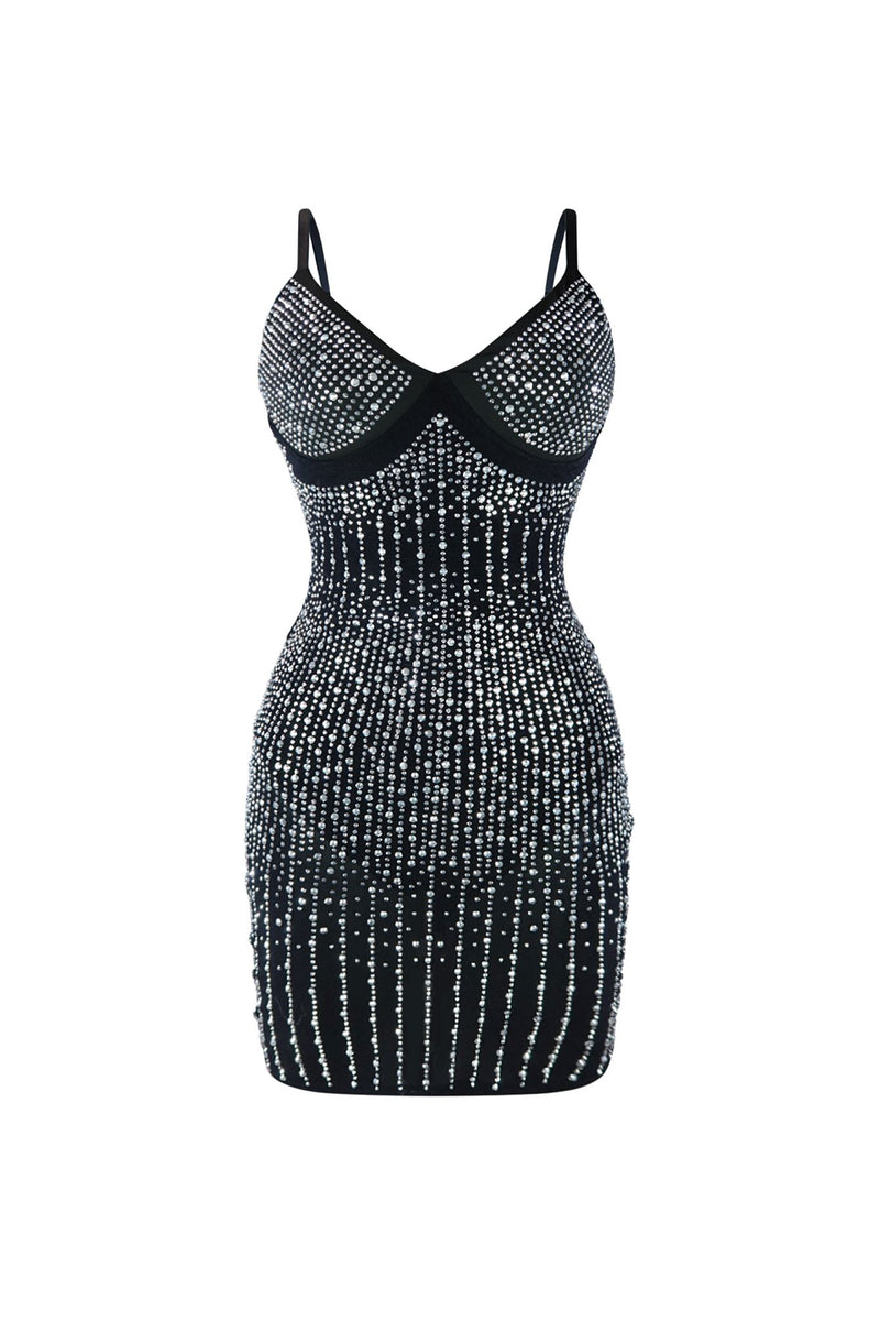 Glowing Place Rhinestone Mini Dress Glowing Place Rhinestone Mini Dress
