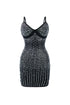 Glowing Place Rhinestone Mini Dress Dresses EDGE Small Black