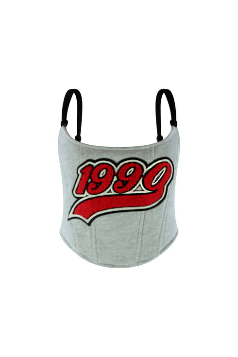 90s Baby Crop Top Crop Top EDGE Small Heather Grey