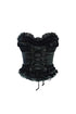 Rococo Lace Trim Satin Corset