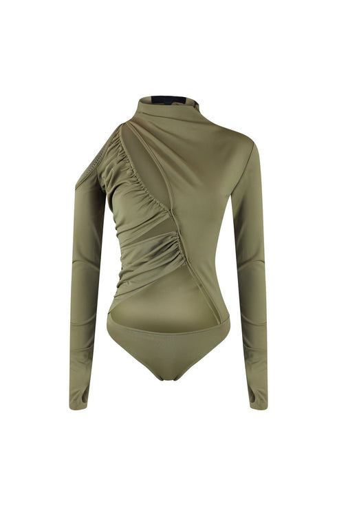 You Better Work Mock Neck Cut Out Bodysuit