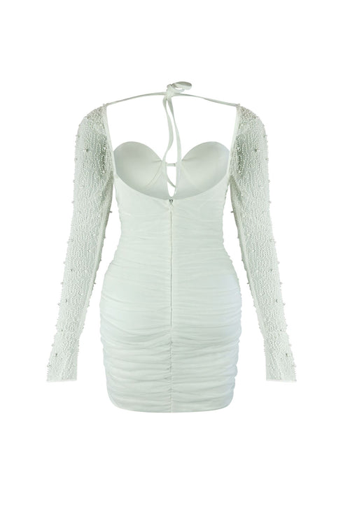 Snow Globe Mesh Pearl Dress Dress EDGE