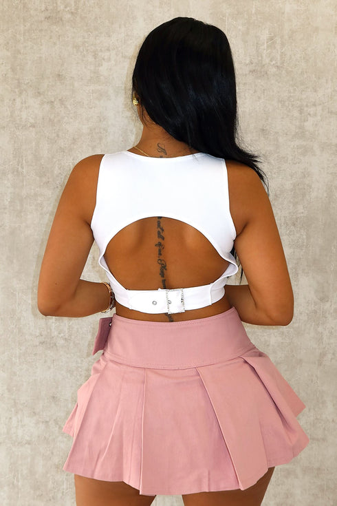 Ready To Go Rhinestone Buckle Top