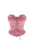 Rococo Lace Trim Satin Corset