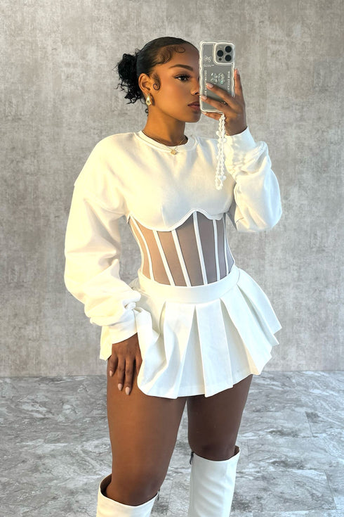 Be Your Self Corset Sweatshirt Top Top EDGE