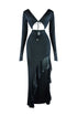 Mystic Cut Out Mesh Ruffle Dress Dresses EDGE Small Black