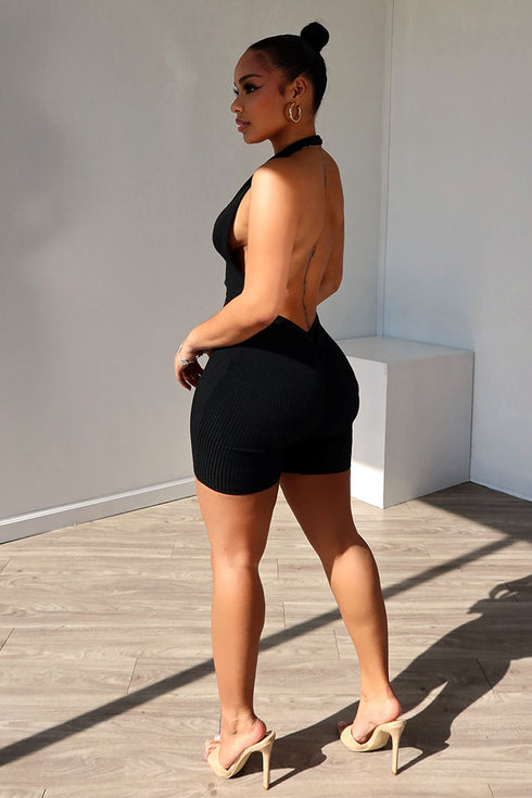 Keli Halter Neck Zip Up Romper