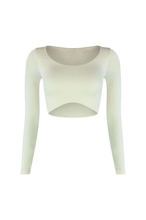Essential Long Sleeve Basic Crop Top Crop Top EDGE