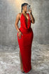 Viva Sequin Halter Maxi Dress Dress EDGE